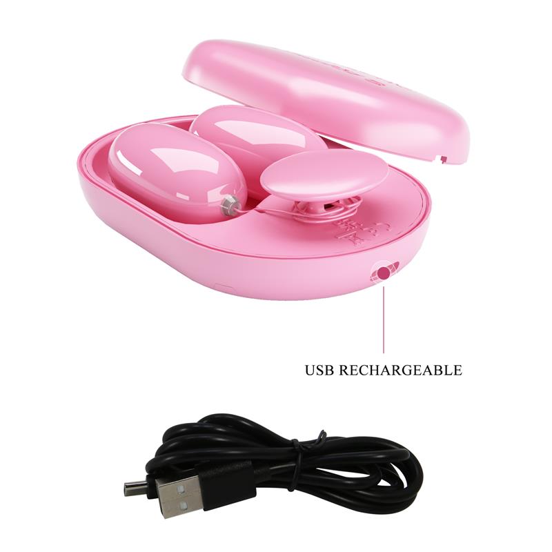 PRETTYLOVE - FUN BOX BALAS VIBRADORAS CON CONTROL REMOTO ROSA