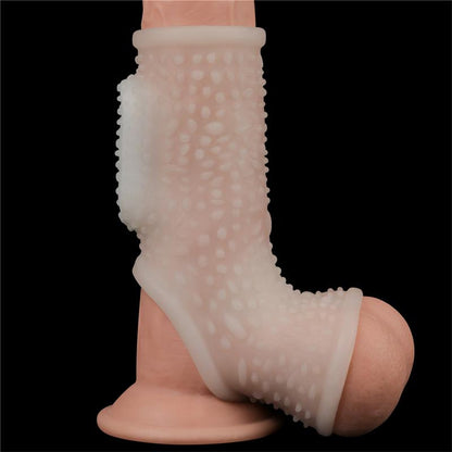 LOVETOY - FUNDA EL PENE Y TESTÍCULOS CON VIBRACIÓN DRIP KNIGHTS