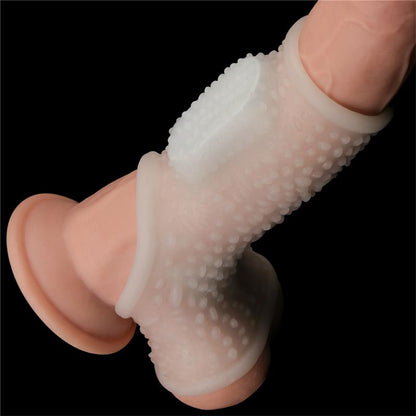 LOVETOY - FUNDA EL PENE Y TESTÍCULOS CON VIBRACIÓN DRIP KNIGHTS