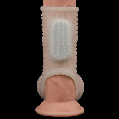 LOVETOY - FUNDA EL PENE Y TESTÍCULOS CON VIBRACIÓN DRIP KNIGHTS