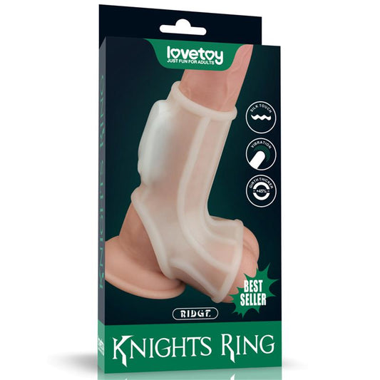 LOVETOY - FUNDA EL PENE Y TESTÍCULOS CON VIBRACIÓN RIDGE KNIGHTS