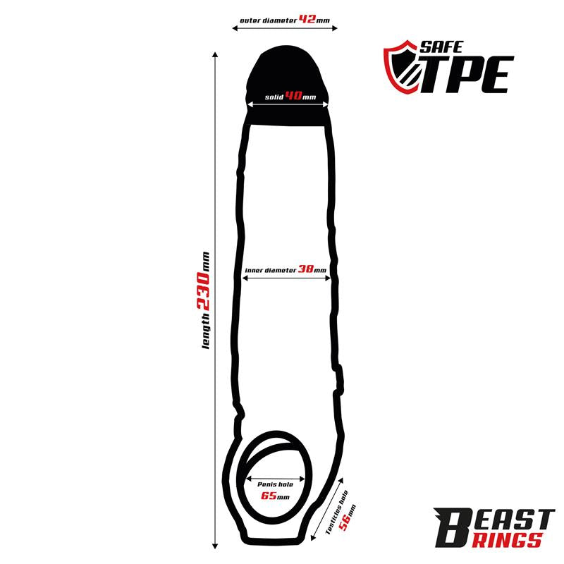 BEAST RINGS - FUNDA PARA EL PENE 23 CM