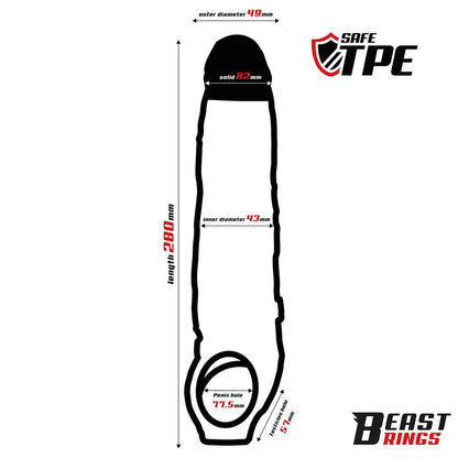 BEAST RINGS - FUNDA PARA EL PENE 28 CM