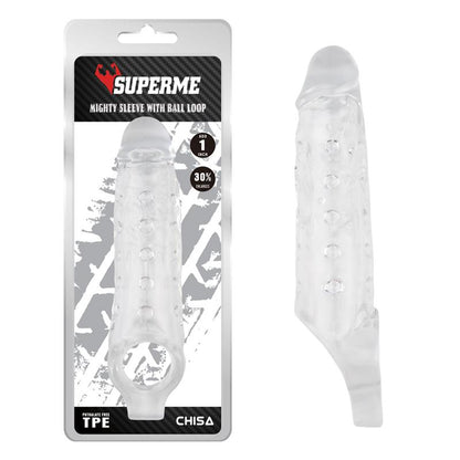 CHISA - FUNDA PARA EL PENE CON SUJECIÓN PARA TESTÍCULOS MIGHTY TRANSPARENTE