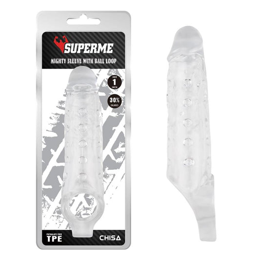 CHISA - FUNDA PARA EL PENE CON SUJECIÓN PARA TESTÍCULOS MIGHTY TRANSPARENTE