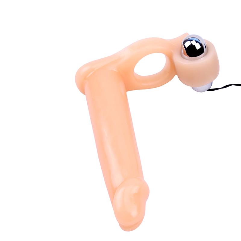CHISA - FUNDA PARA EL PENE CON VIBRACION 15.5 CM NATURAL