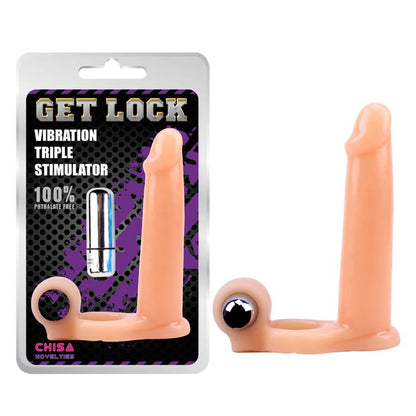 CHISA - FUNDA PARA EL PENE CON VIBRACION 15.5 CM NATURAL