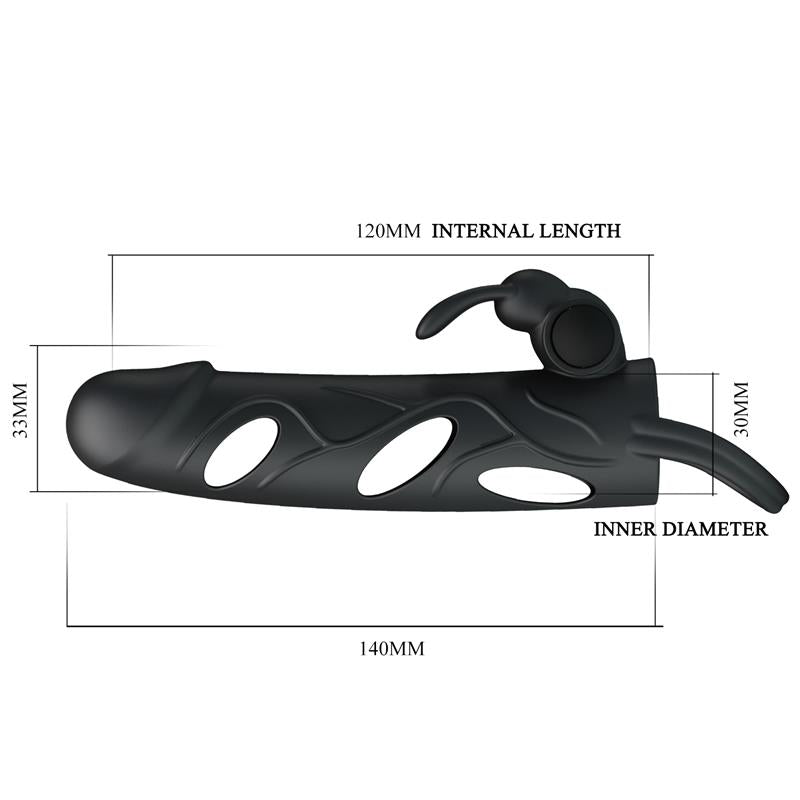 PRETTYLOVE - FUNDA PARA EL PENE CON VIBRACIÓN 5.5