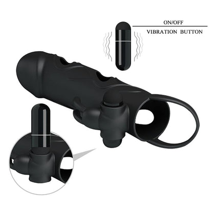 PRETTYLOVE - FUNDA PARA EL PENE CON VIBRACIÓN 5.5