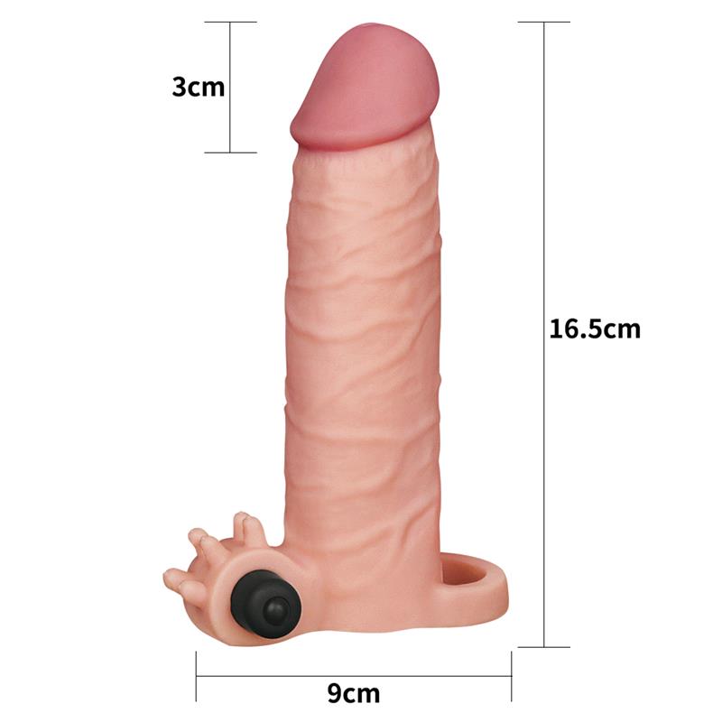 LOVETOY - FUNDA PARA EL PENE CON VIBRACIÓN ADD 2 PLEASURE X TENDER NATURAL