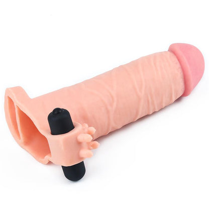 LOVETOY - FUNDA PARA EL PENE CON VIBRACIÓN ADD 2 PLEASURE X TENDER NATURAL