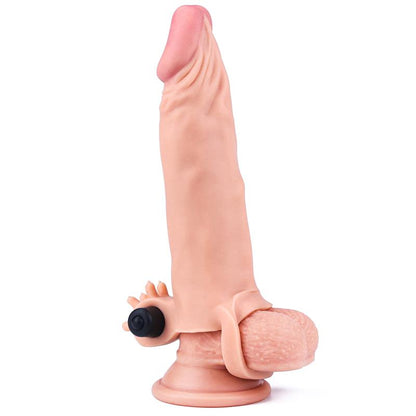 LOVETOY - FUNDA PARA EL PENE CON VIBRACIÓN ADD 2 PLEASURE X-TENDER NATURAL
