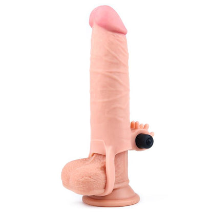 LOVETOY - FUNDA PARA EL PENE CON VIBRACIÓN ADD 2 PLEASURE X TENDER NATURAL