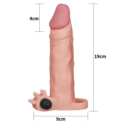 LOVETOY - FUNDA PARA EL PENE CON VIBRACIÓN ADD 2 PLEASURE X-TENDER NATURAL