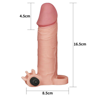 LOVETOY - FUNDA PARA EL PENE CON VIBRACIÓN ADD 2 PLESURE X TENDER NATURAL