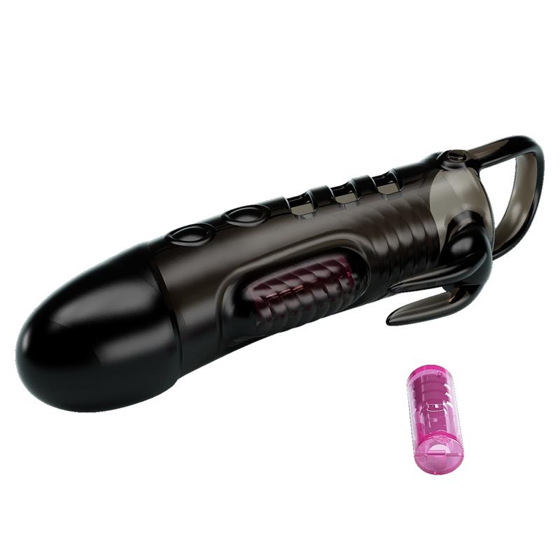 PRETTYLOVE - FUNDA PARA EL PENE CON VIBRACIÓN NEGRO