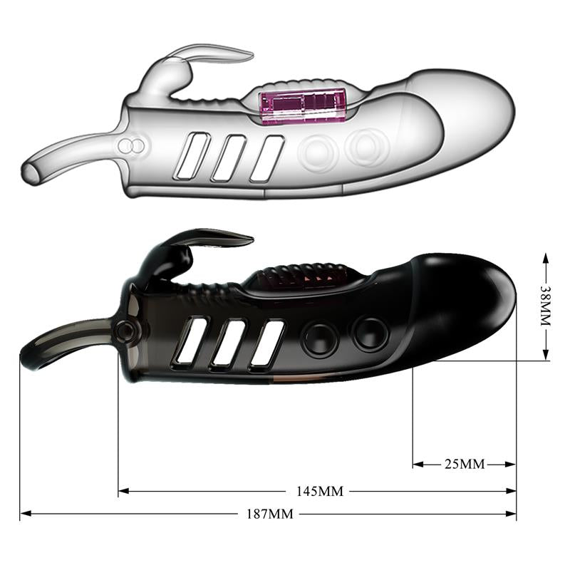 PRETTYLOVE - FUNDA PARA EL PENE CON VIBRACIÓN NEGRO