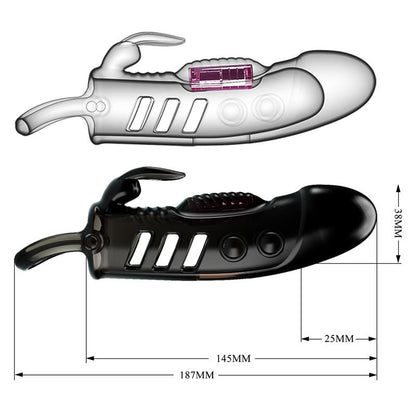 PRETTYLOVE - FUNDA PARA EL PENE CON VIBRACIÓN NEGRO