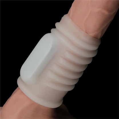 LOVETOY - FUNDA PARA EL PENE CON VIBRACIÓN SPIRAL KNIGHTS