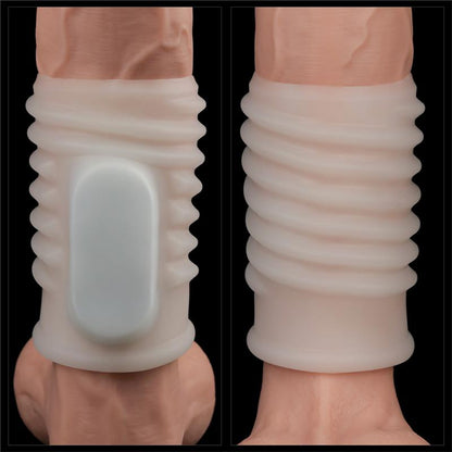 LOVETOY - FUNDA PARA EL PENE CON VIBRACIÓN SPIRAL KNIGHTS