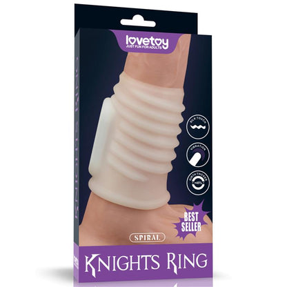 LOVETOY - FUNDA PARA EL PENE CON VIBRACIÓN SPIRAL KNIGHTS