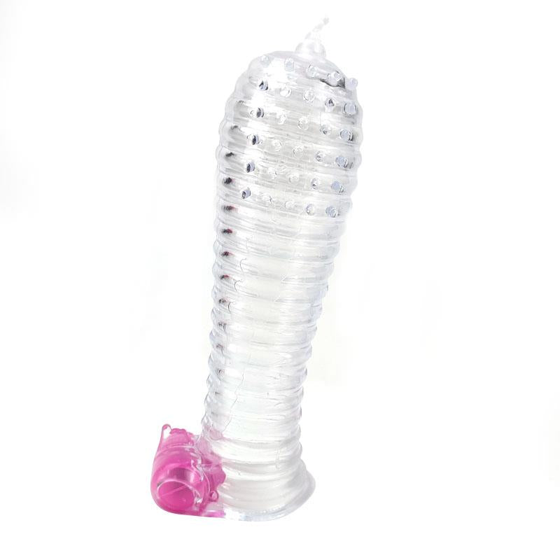 A-GUSTO - FUNDA PARA EL PENE CON VIBRACIÓN TRANSPARENTE