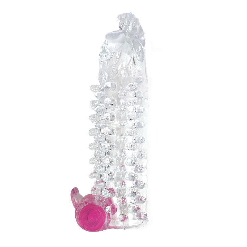 A-GUSTO - FUNDA PARA EL PENE CON VIBRACIÓN TRANSPARENTE