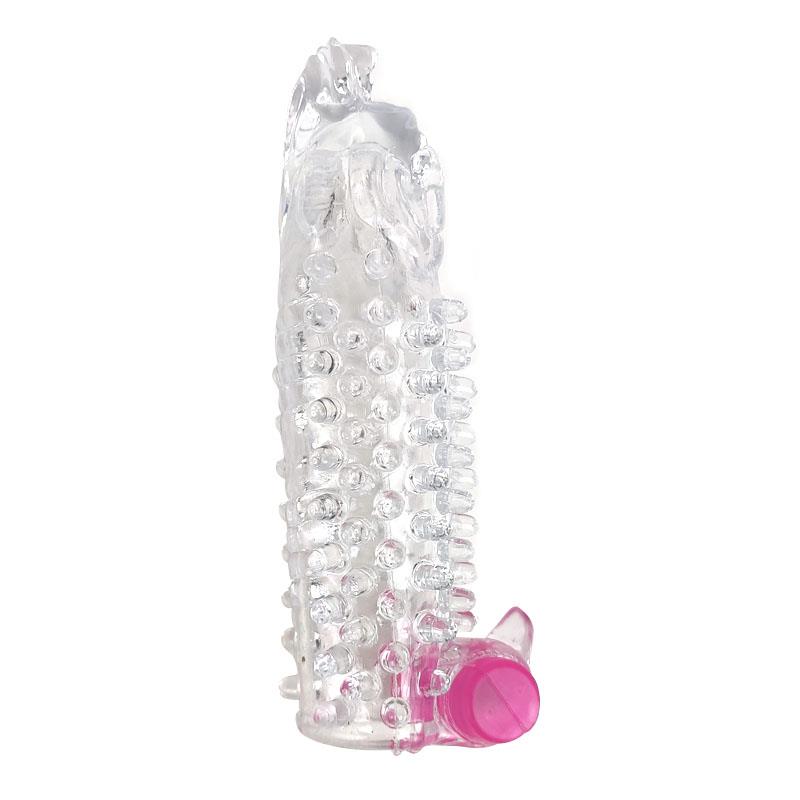 A-GUSTO - FUNDA PARA EL PENE CON VIBRACIÓN TRANSPARENTE