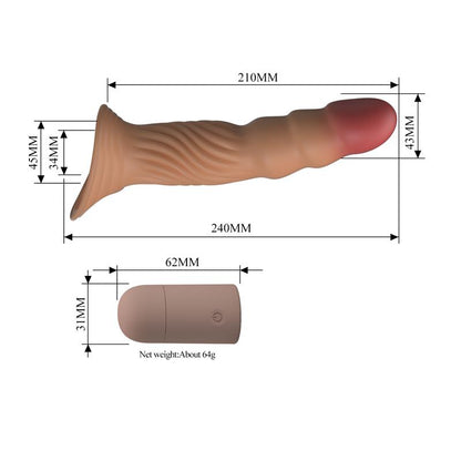 PRETTYLOVE - FUNDA PARA EL PENE CON VIBRACIÓN