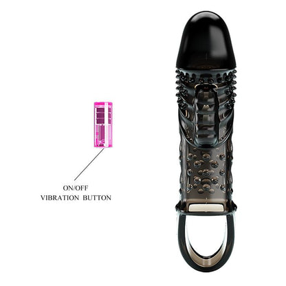 PRETTYLOVE - FUNDA PARA EL PENE CON VIBRACÓN NEGRO