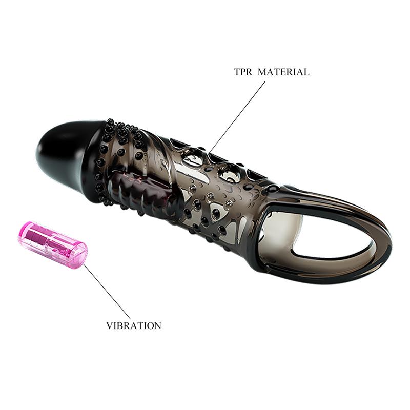 PRETTYLOVE - FUNDA PARA EL PENE CON VIBRACÓN NEGRO