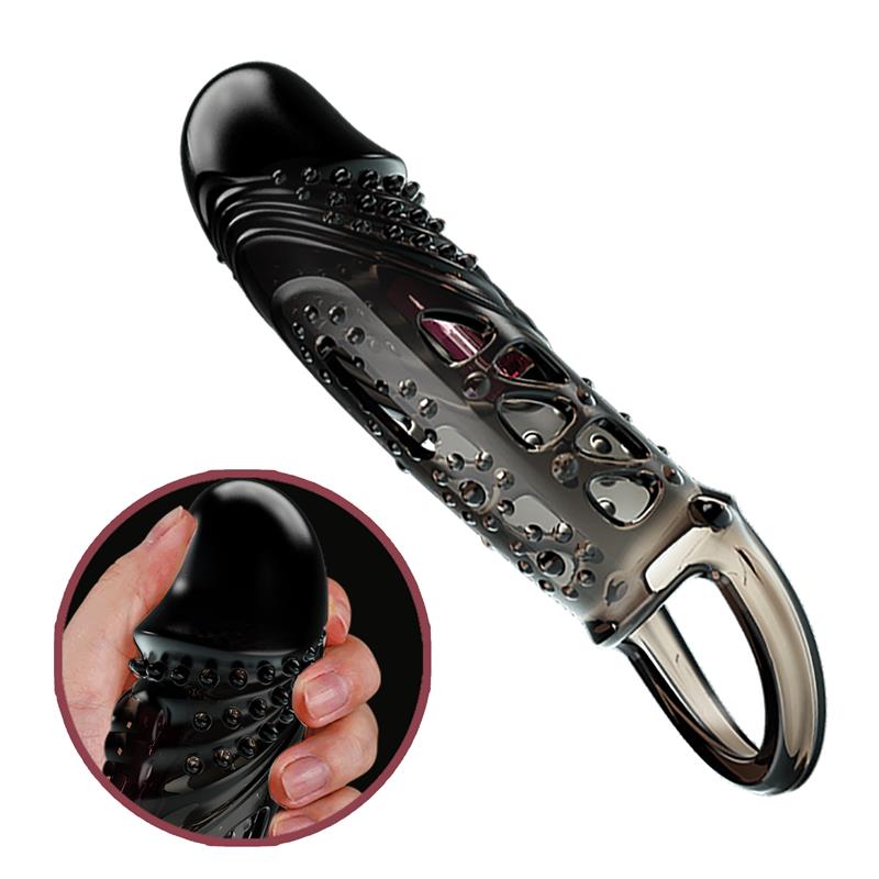 PRETTYLOVE - FUNDA PARA EL PENE CON VIBRACÓN NEGRO