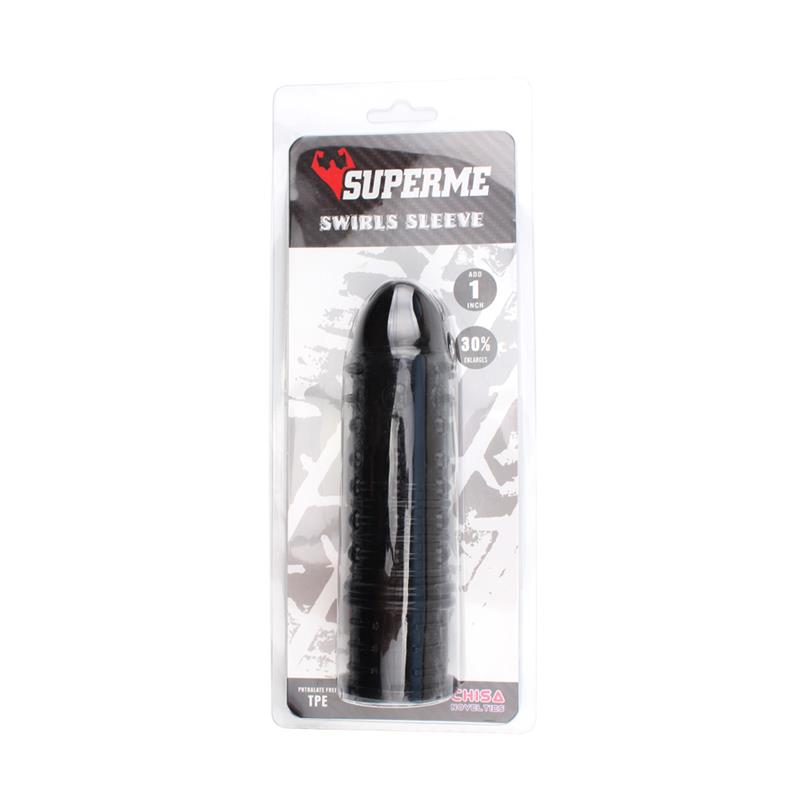 CHISA - FUNDA PARA EL PENE SWIRLS NEGRO