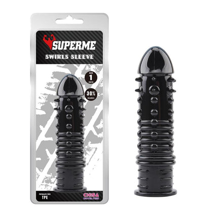 CHISA - FUNDA PARA EL PENE SWIRLS NEGRO