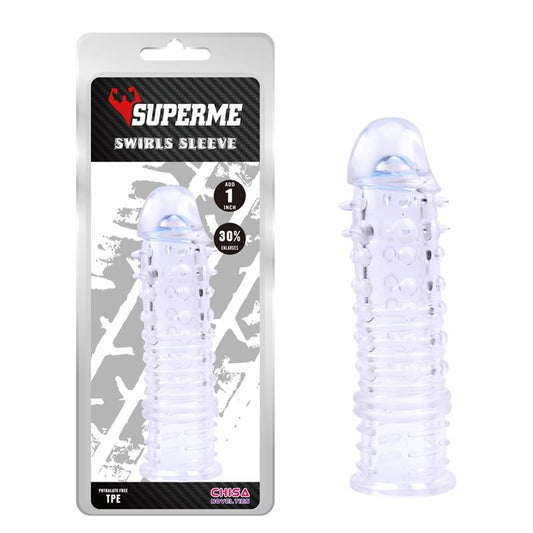 CHISA - FUNDA PARA EL PENE SWIRLS TRANSPARENTE