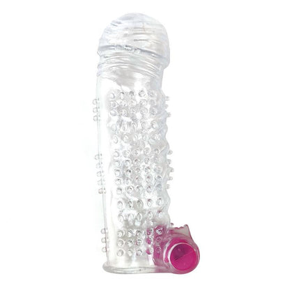 A-GUSTO - FUNDA PARA EL PENE TEXTURIZADA CON BALA VIBRADORA TRANSPARENTE