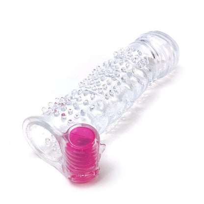 A-GUSTO - FUNDA PARA EL PENE TEXTURIZADA CON BALA VIBRADORA TRANSPARENTE