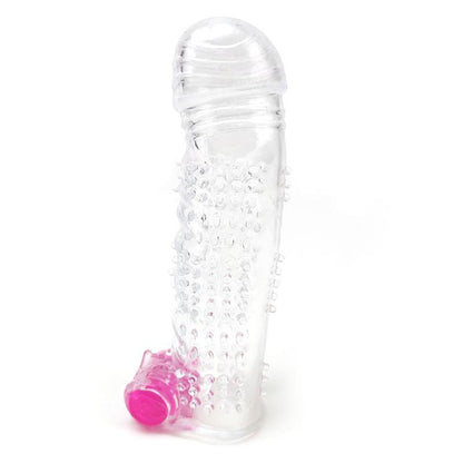 A-GUSTO - FUNDA PARA EL PENE TEXTURIZADA CON BALA VIBRADORA TRANSPARENTE