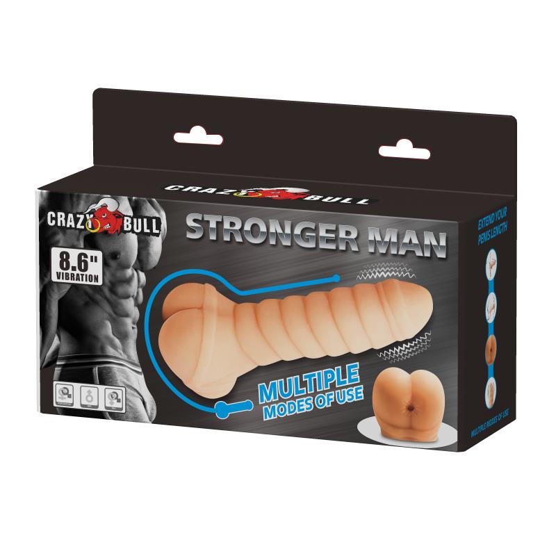 PRETTYLOVE - FUNDA PARA EL PENE Y ESTIMULADOR STRONGER MAN 8.6