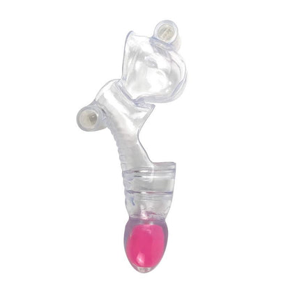 A-GUSTO - FUNDA PARA EL PENE Y TESTÍCULOS 3 BALAS VIBRADORAS TRANSPARENTE