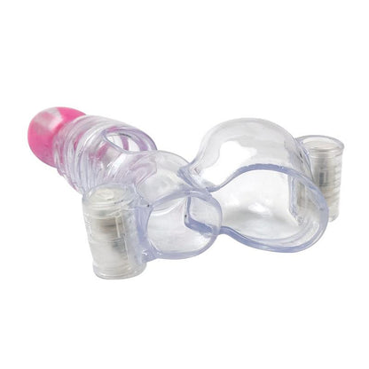 A-GUSTO - FUNDA PARA EL PENE Y TESTÍCULOS 3 BALAS VIBRADORAS TRANSPARENTE
