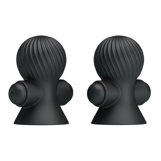PRETTYLOVE - FUNDA PARA LOS PEZONES CON VIBRACIÓN NEGRO