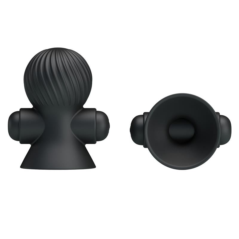PRETTYLOVE - FUNDA PARA LOS PEZONES CON VIBRACIÓN NEGRO