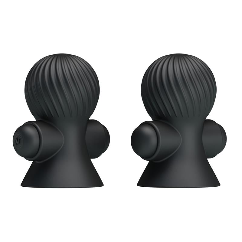 PRETTYLOVE - FUNDA PARA LOS PEZONES CON VIBRACIÓN NEGRO