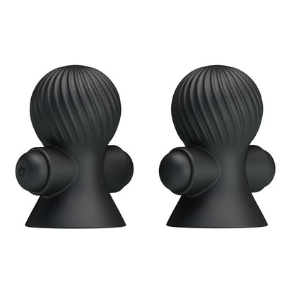PRETTYLOVE - FUNDA PARA LOS PEZONES CON VIBRACIÓN NEGRO
