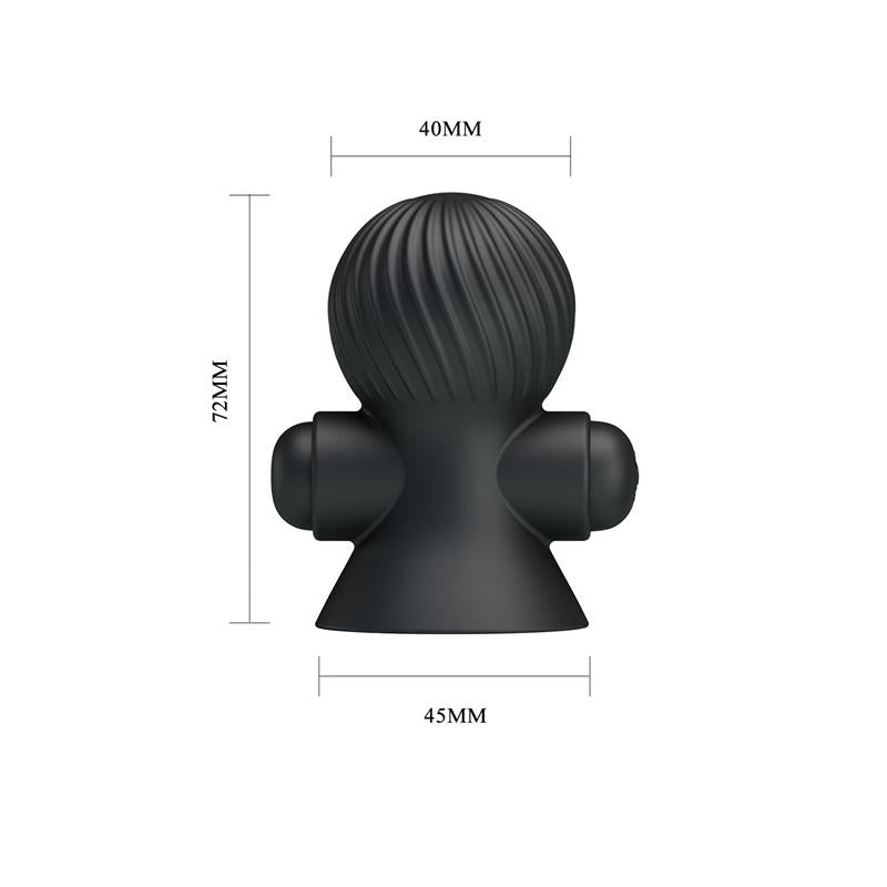 PRETTYLOVE - FUNDA PARA LOS PEZONES CON VIBRACIÓN NEGRO