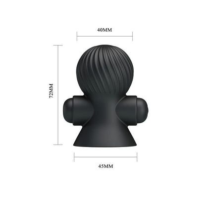 PRETTYLOVE - FUNDA PARA LOS PEZONES CON VIBRACIÓN NEGRO