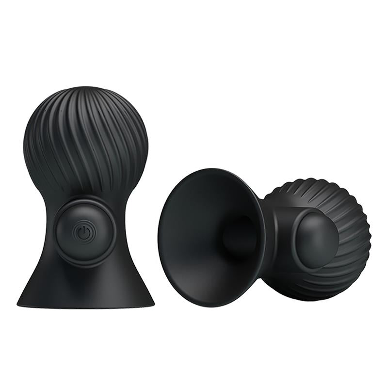 PRETTYLOVE - FUNDA PARA LOS PEZONES CON VIBRACIÓN NEGRO