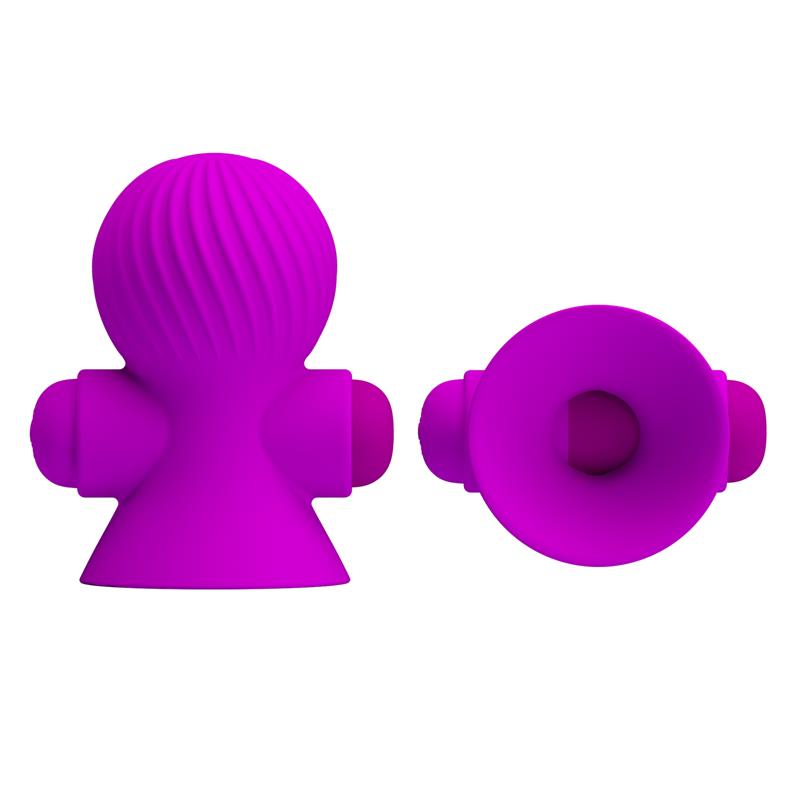 PRETTYLOVE - FUNDA PARA LOS PEZONES CON VIBRACIÓN ROSA
