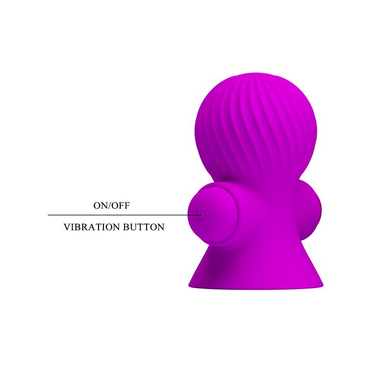PRETTYLOVE - FUNDA PARA LOS PEZONES CON VIBRACIÓN ROSA